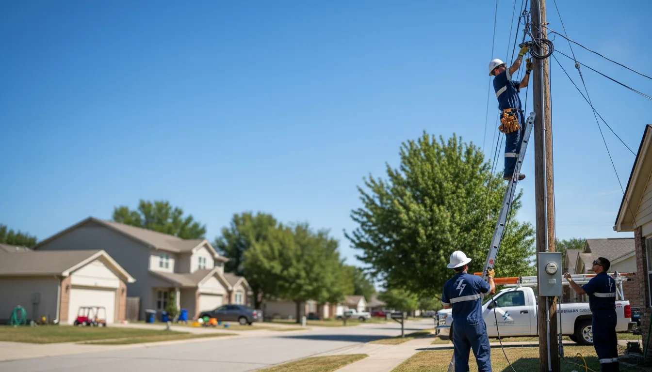 Residential electrician providing installation services in Castle, OK